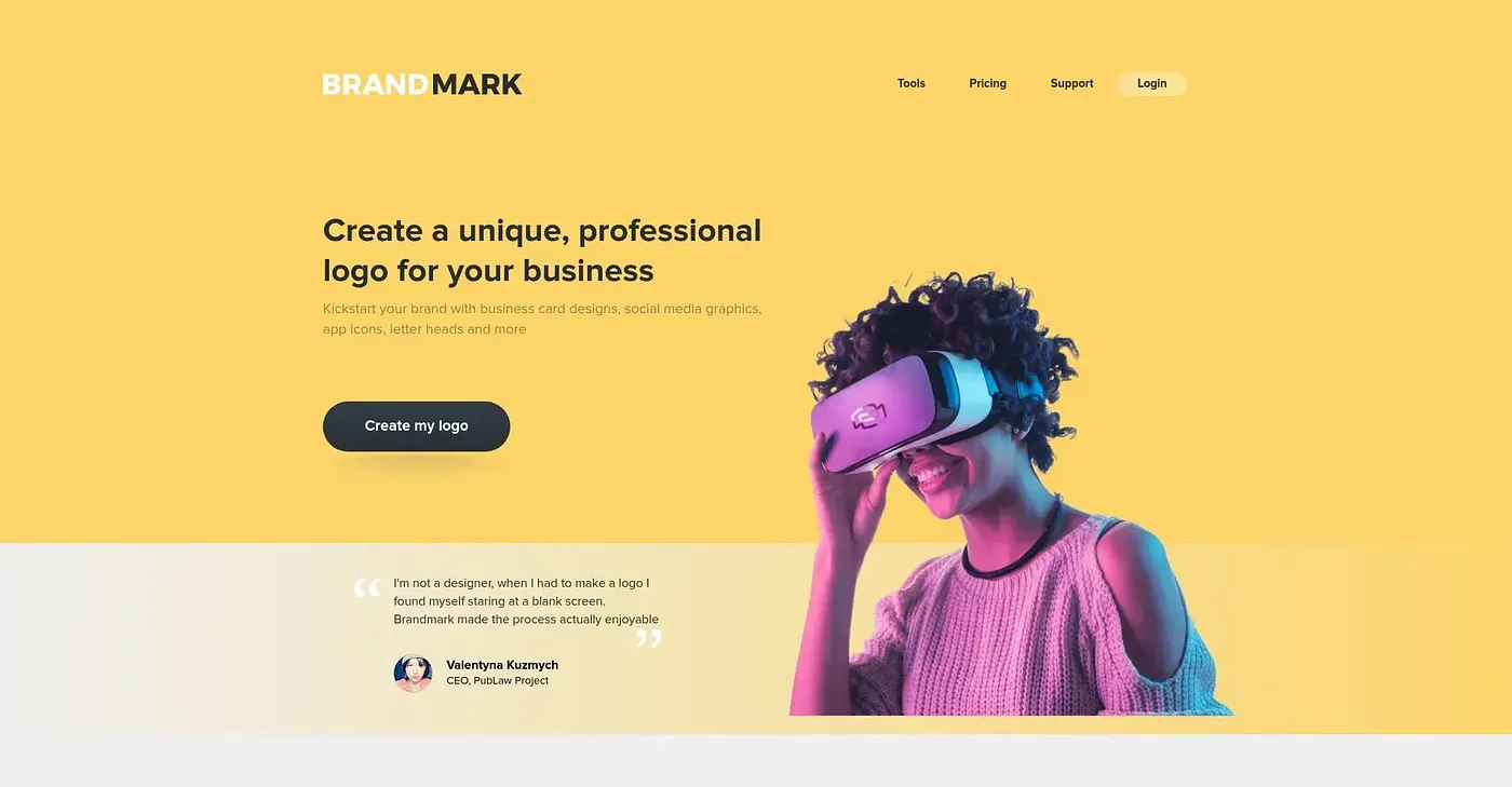 Screenshot of Brandmark