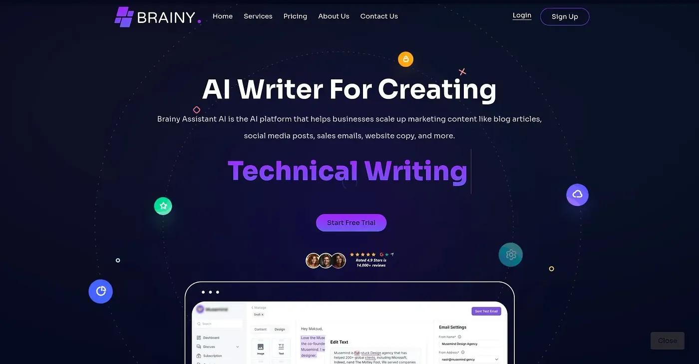 Screenshot of Brainy Assistant AI