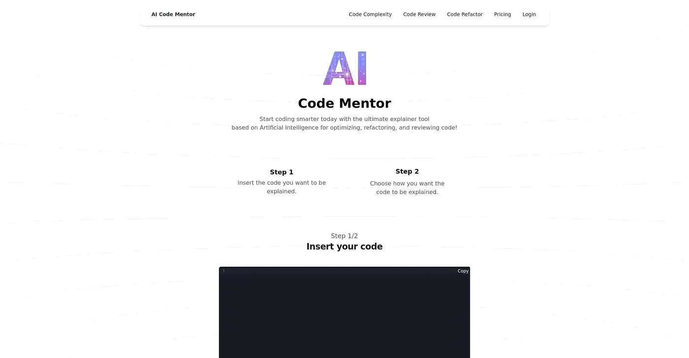Screenshot of AI Code Mentor