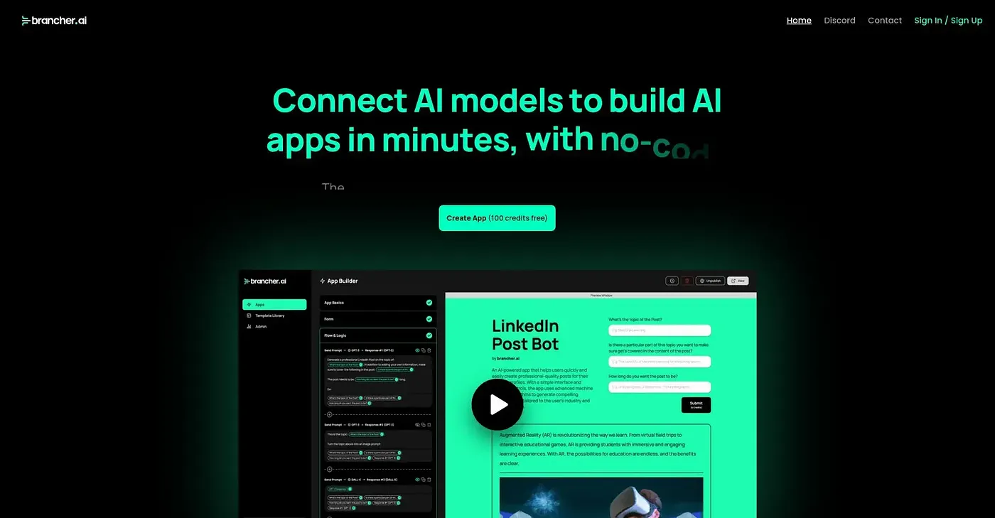 Screenshot of Brancher AI