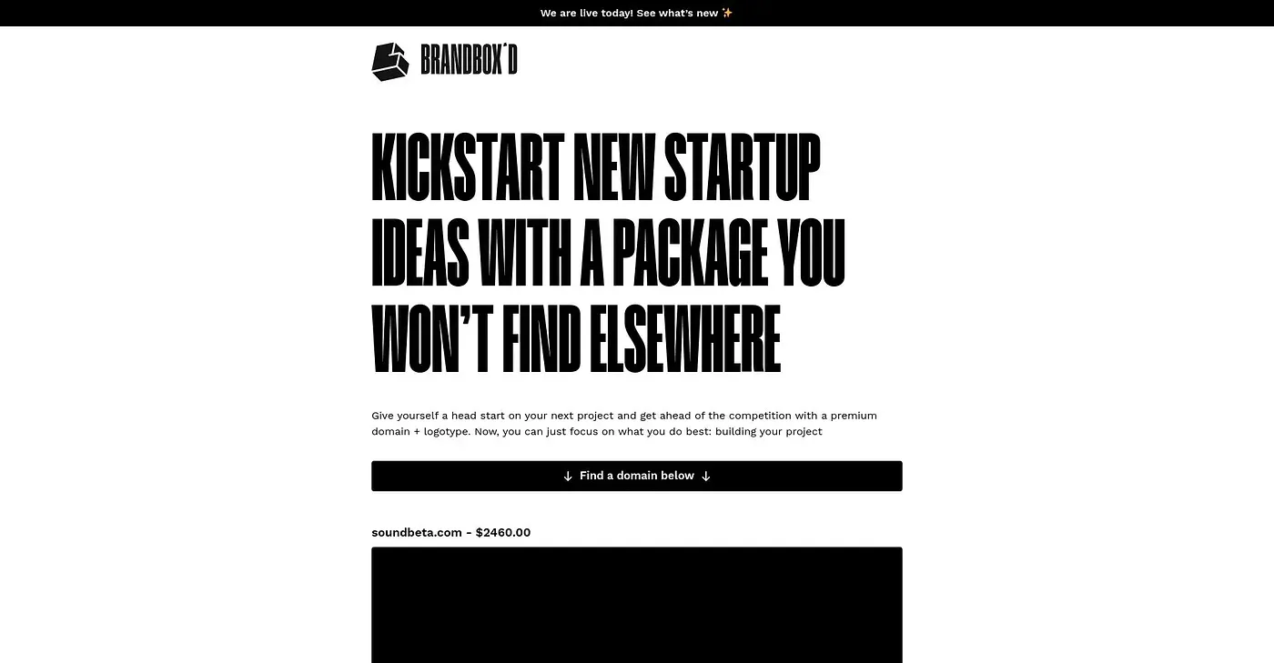 Screenshot of BrandBoxd