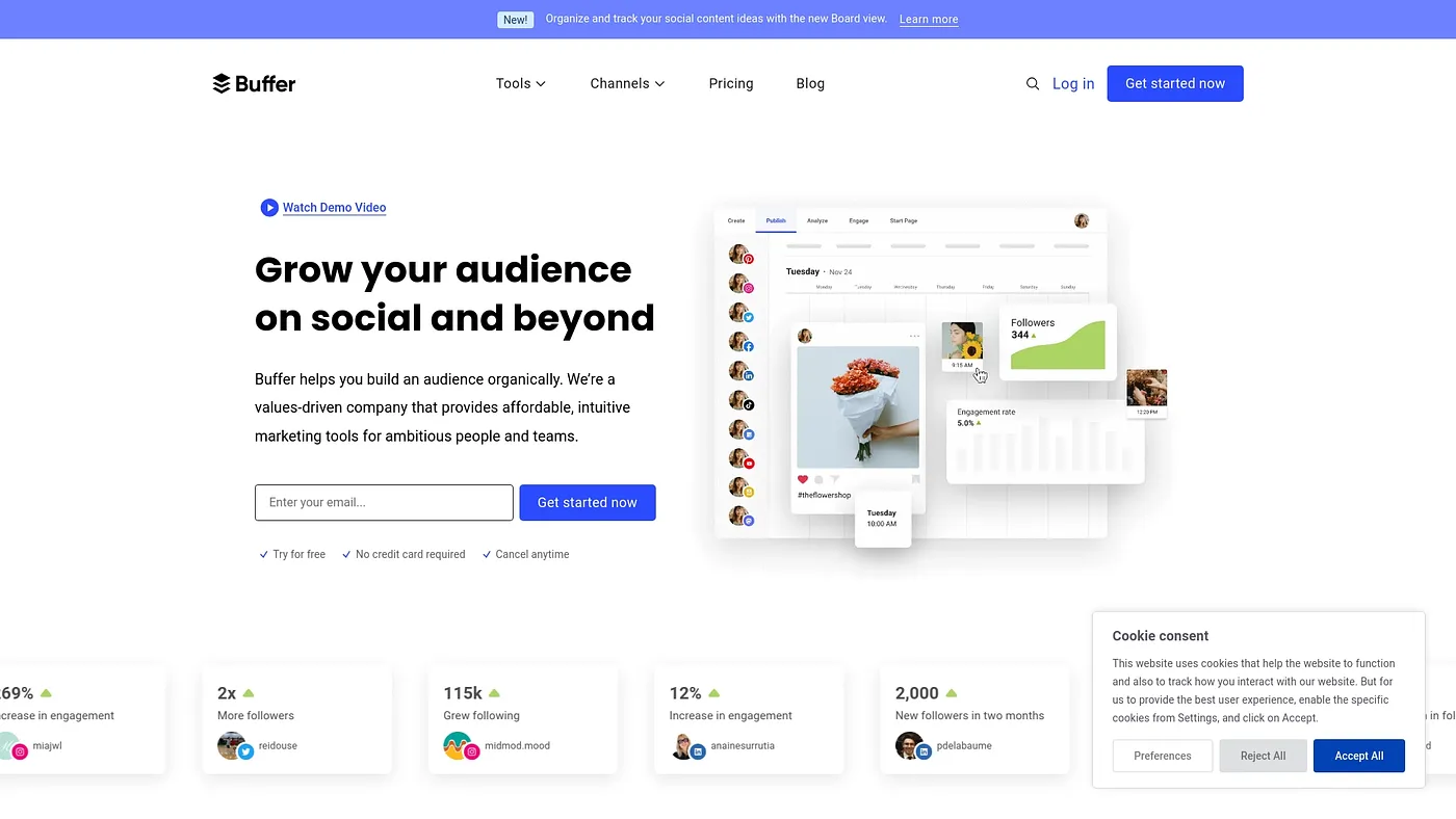 Screenshot of Buffer