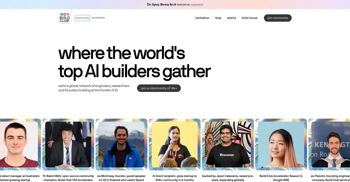 Screenshot of Build Club