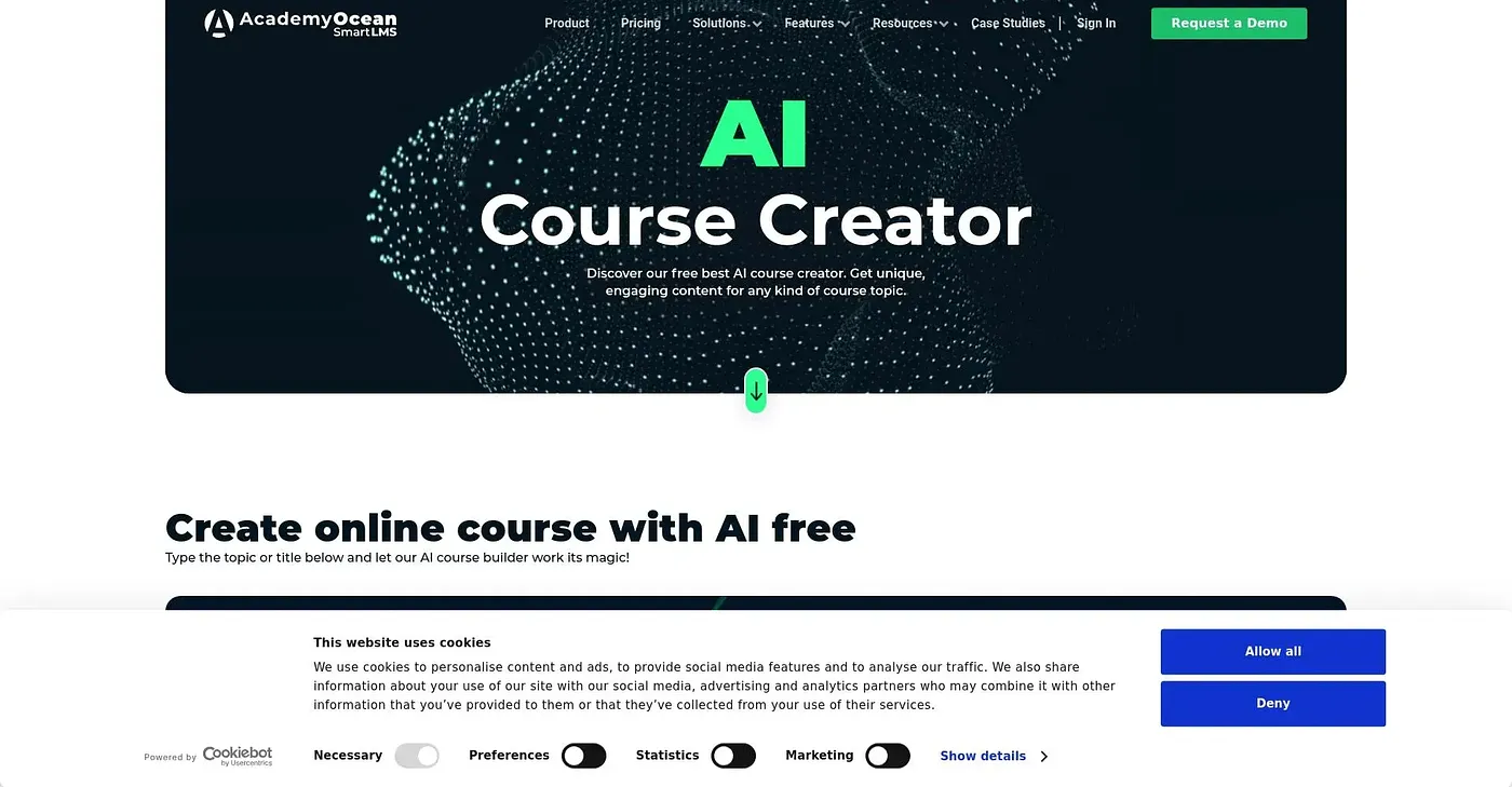 Screenshot of AI Course Creator