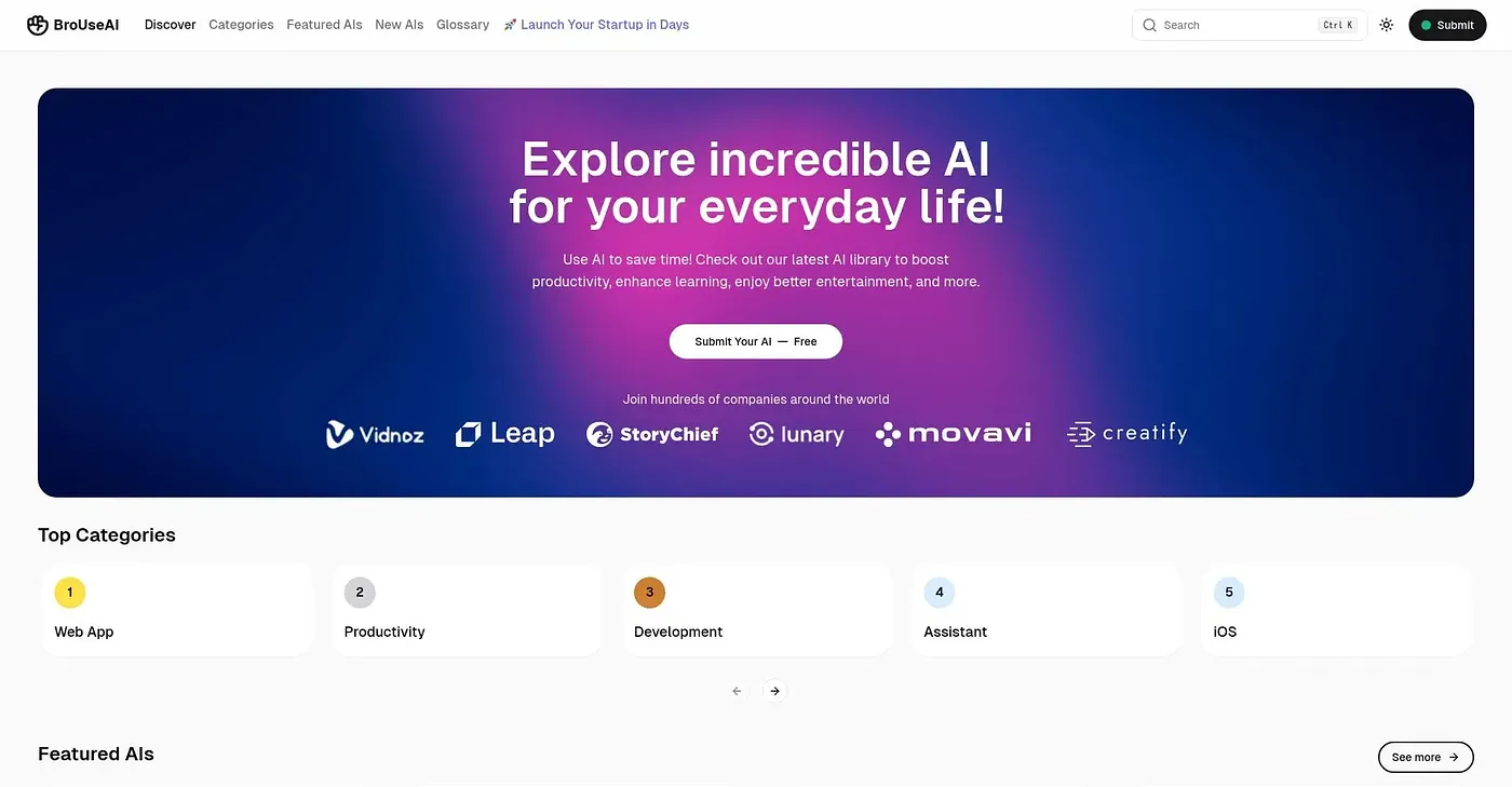 Screenshot of Brouse AI