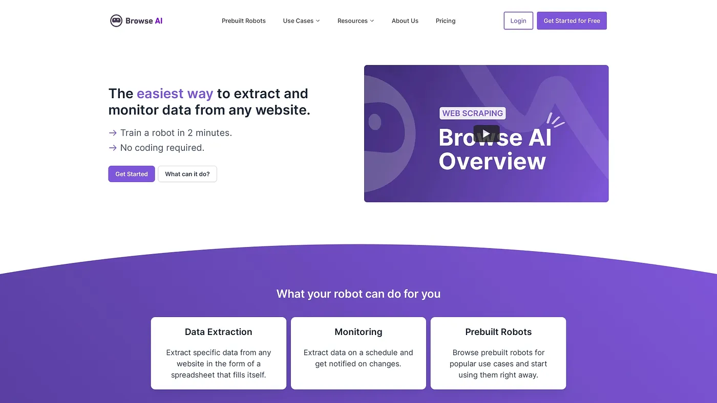 Screenshot of Browse.ai