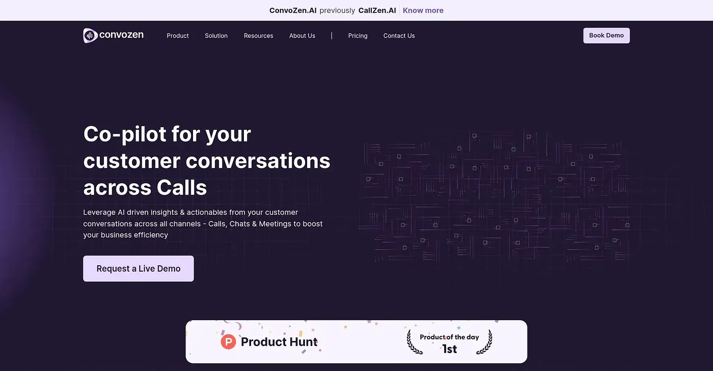 Screenshot of Call Zen AI