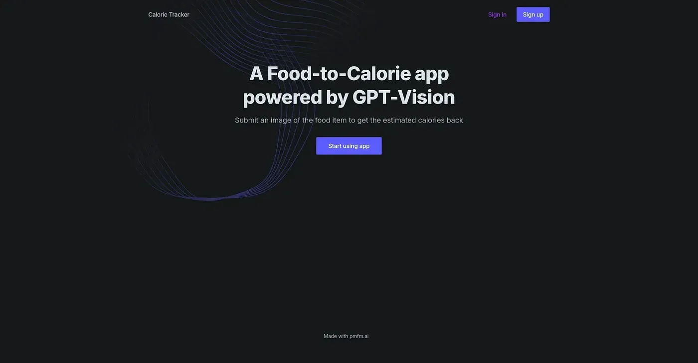 Screenshot of Calorie Tracker AI