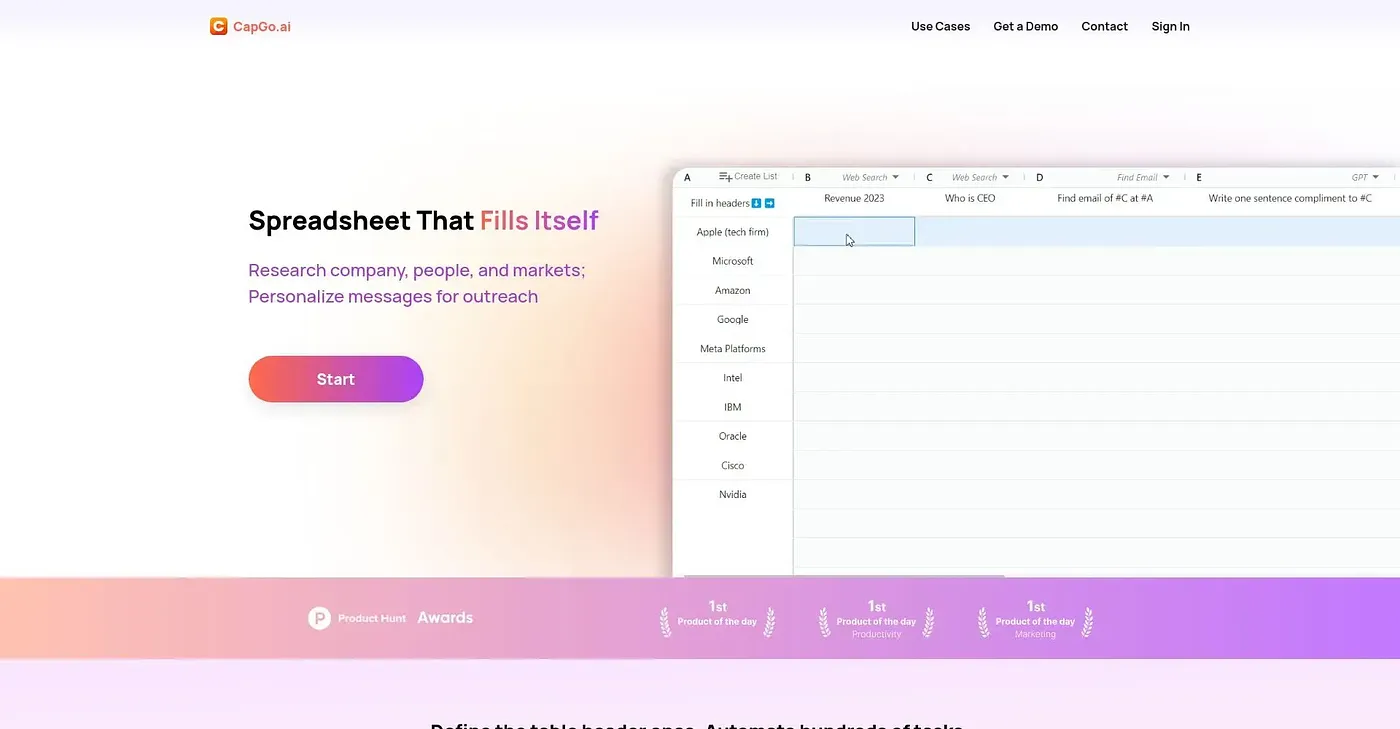 Screenshot of CapGo