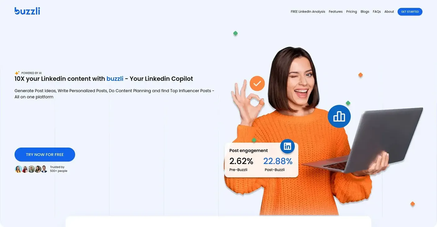 Screenshot of Buzzli