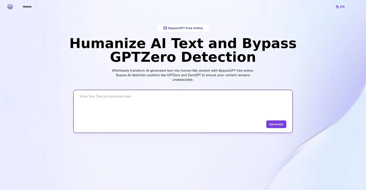 Screenshot of BypassGPT
