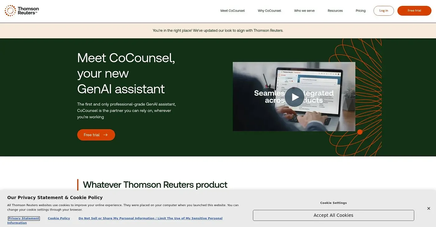 Screenshot of COCOUNSEL