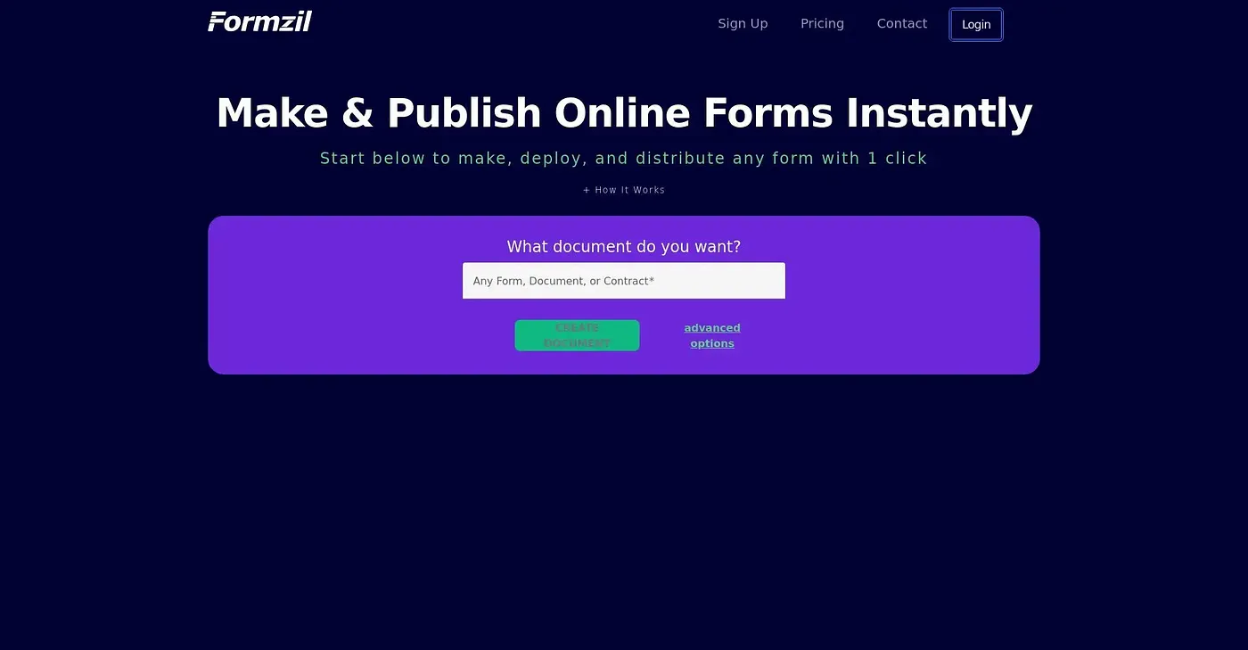 Screenshot of AI Document Maker