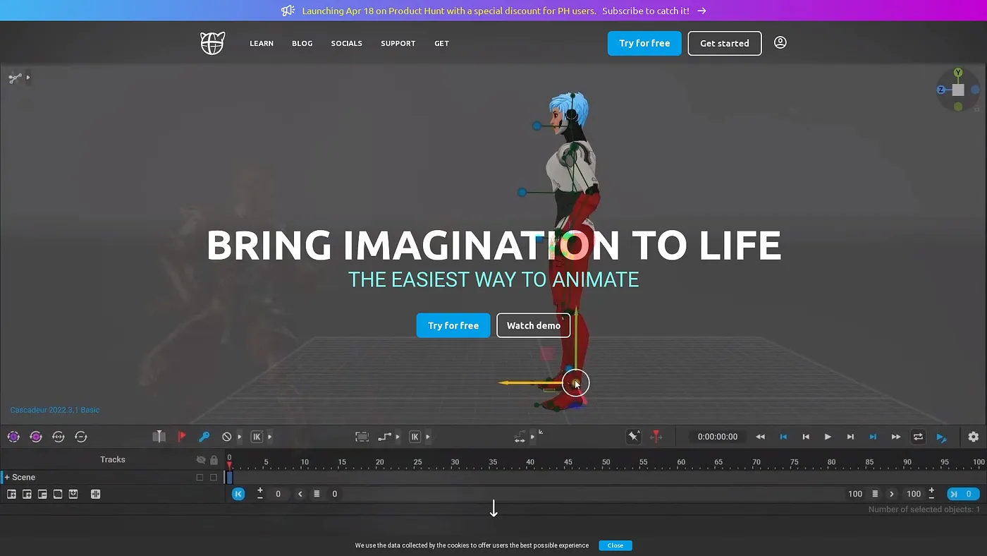 Screenshot of Cascadeur