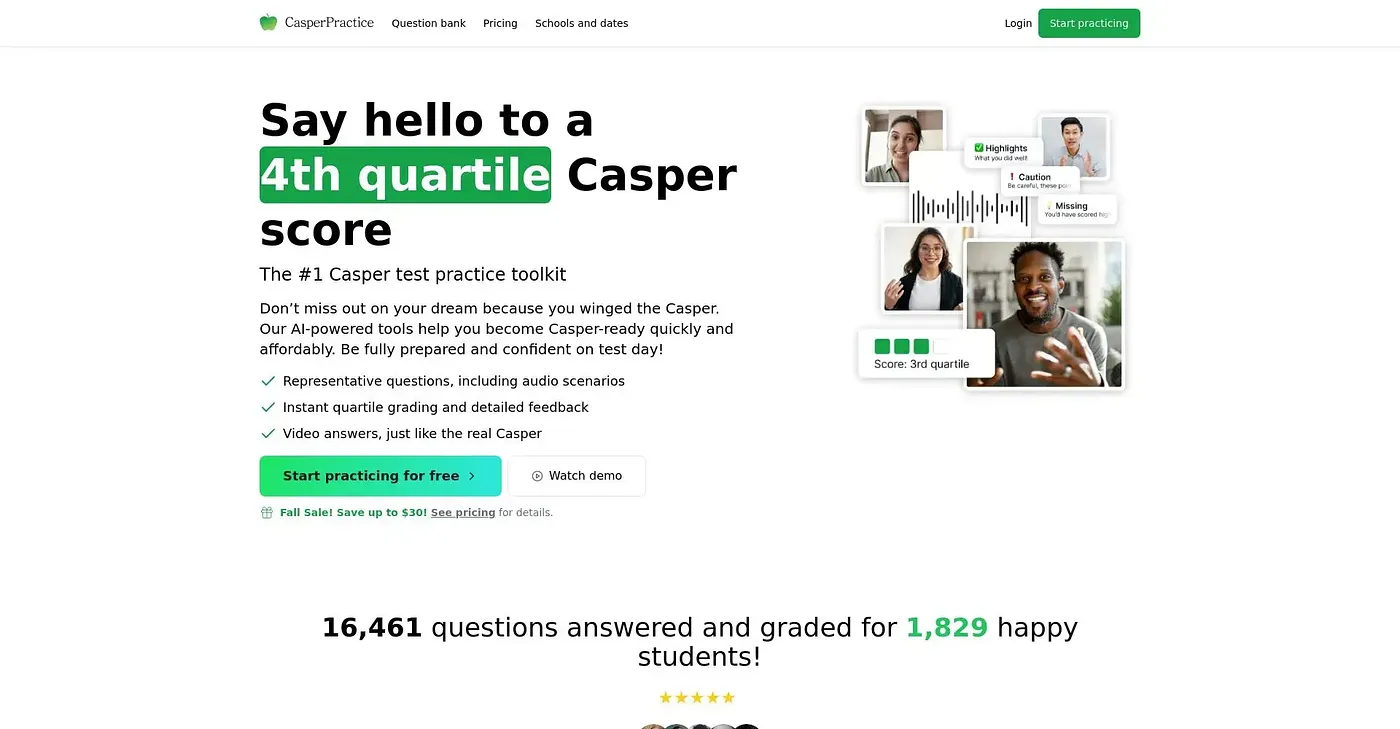 Screenshot of CasperPractice