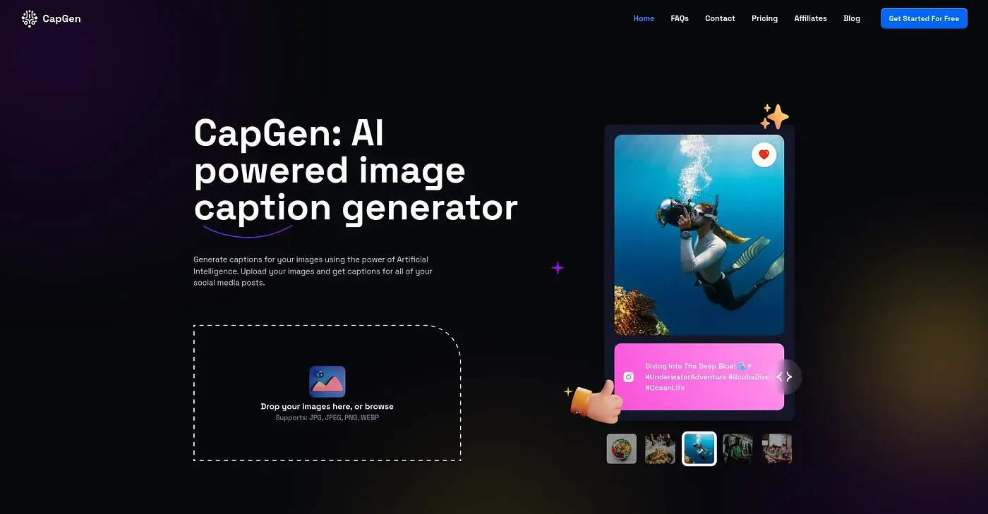 Screenshot of Capgen AI