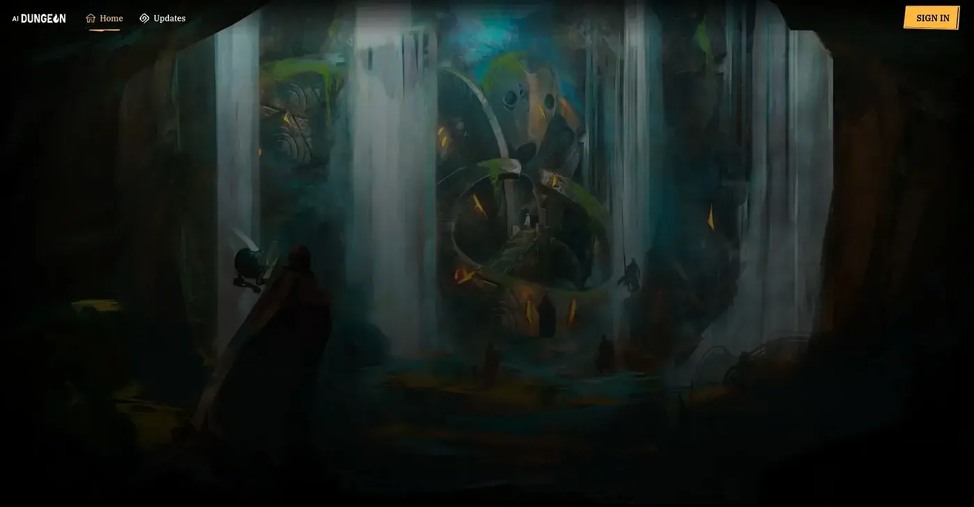 Screenshot of AI Dungeon