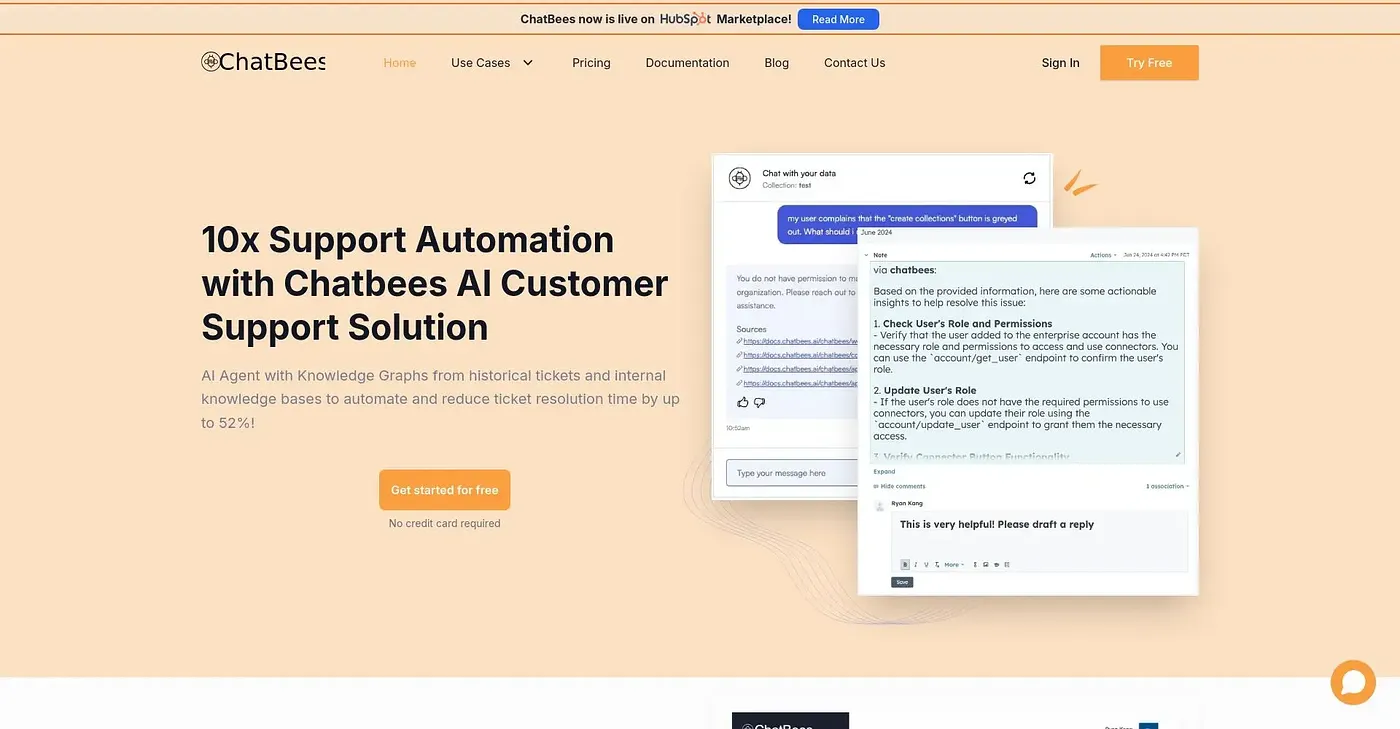 Screenshot of ChatBees AI
