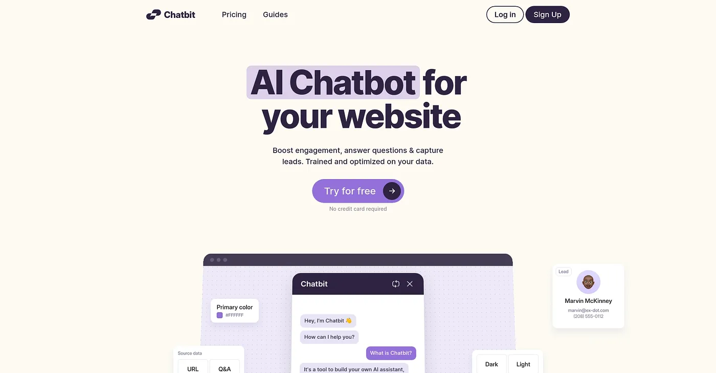 Screenshot of ChatBit