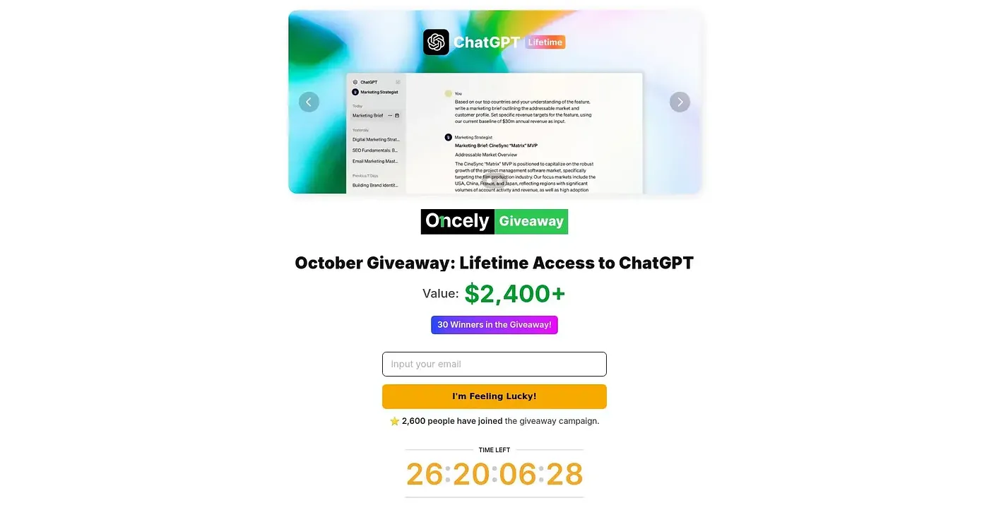 Screenshot of ChatGPT