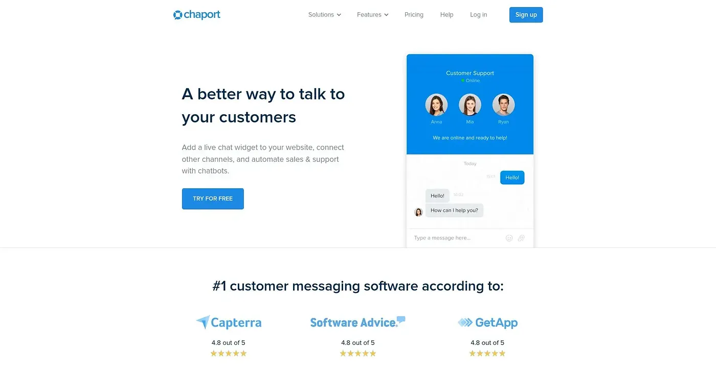 Screenshot of Chaport