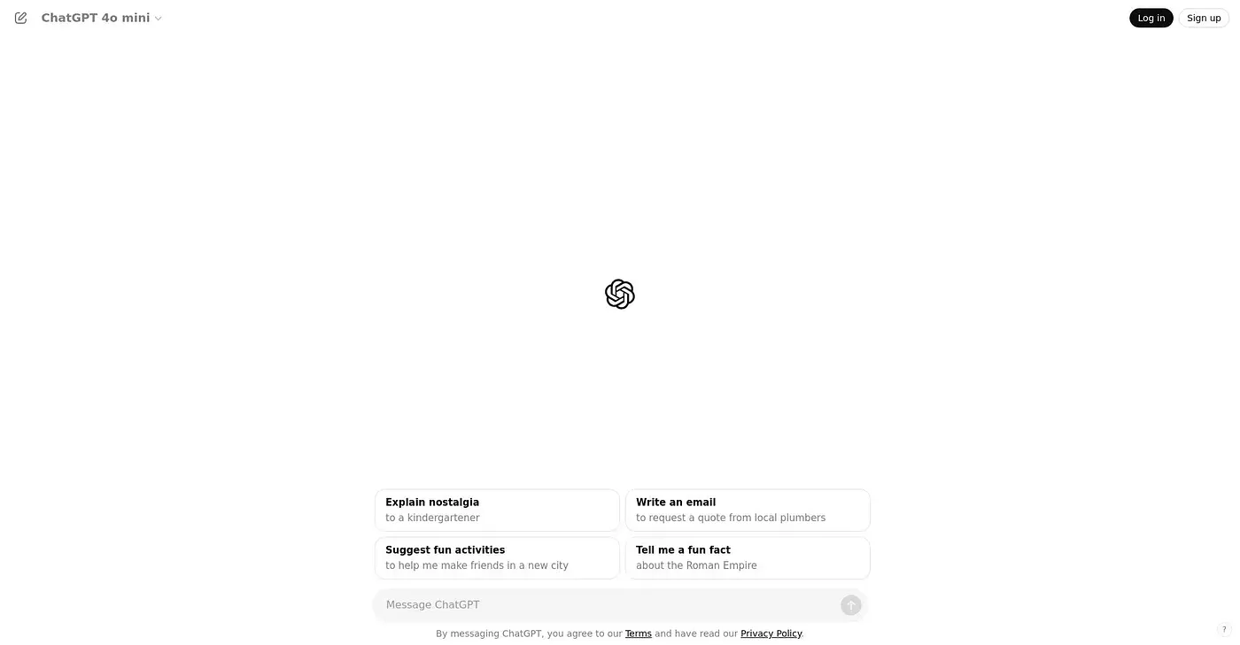 Screenshot of Chatgpt