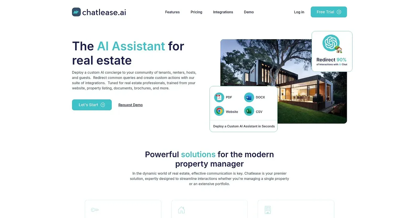 Screenshot of Chatlease AI