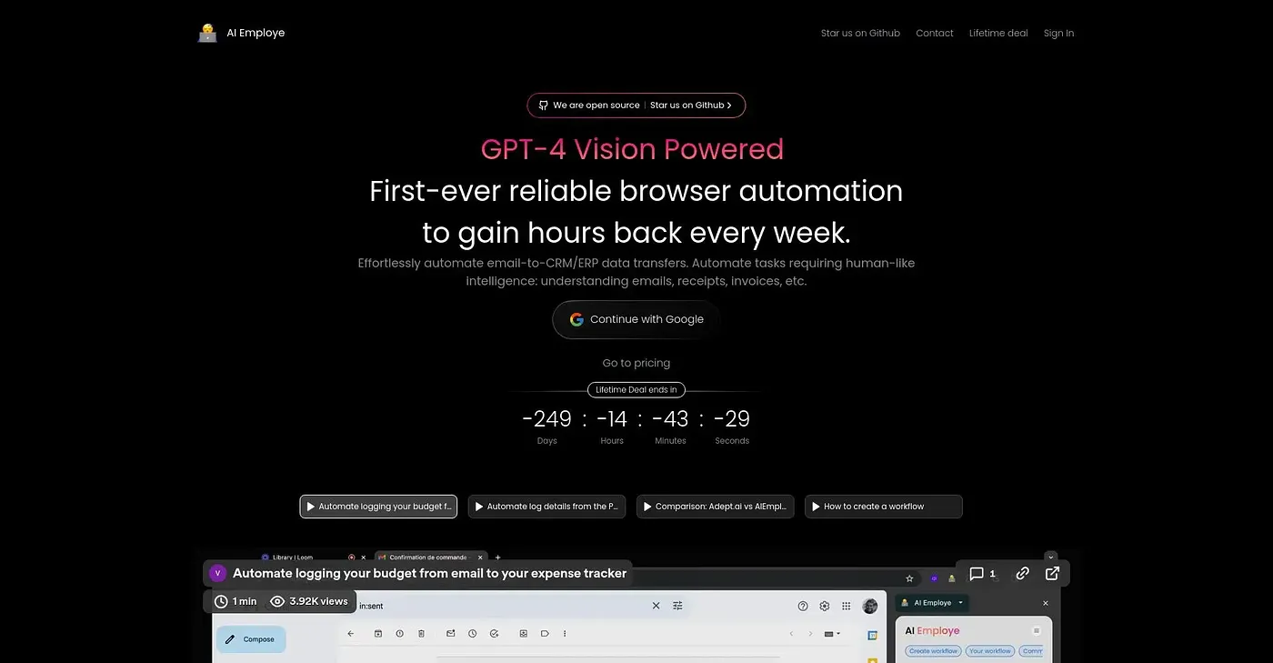 Screenshot of AI Employe