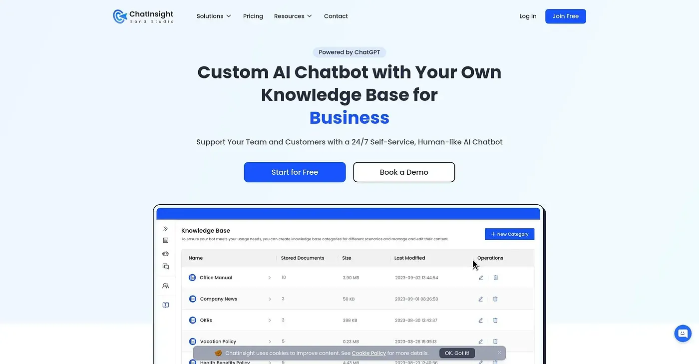 Screenshot of ChatInsight