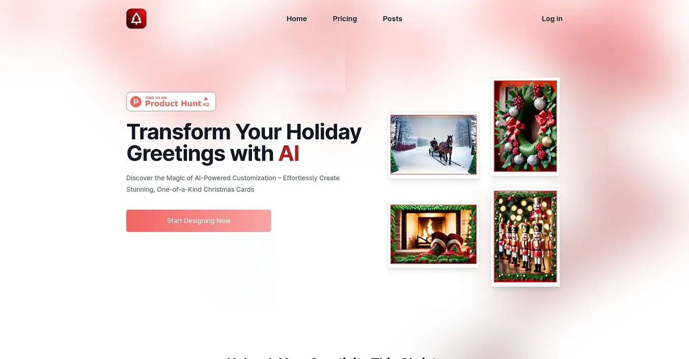 Screenshot of Christmas Card Factory