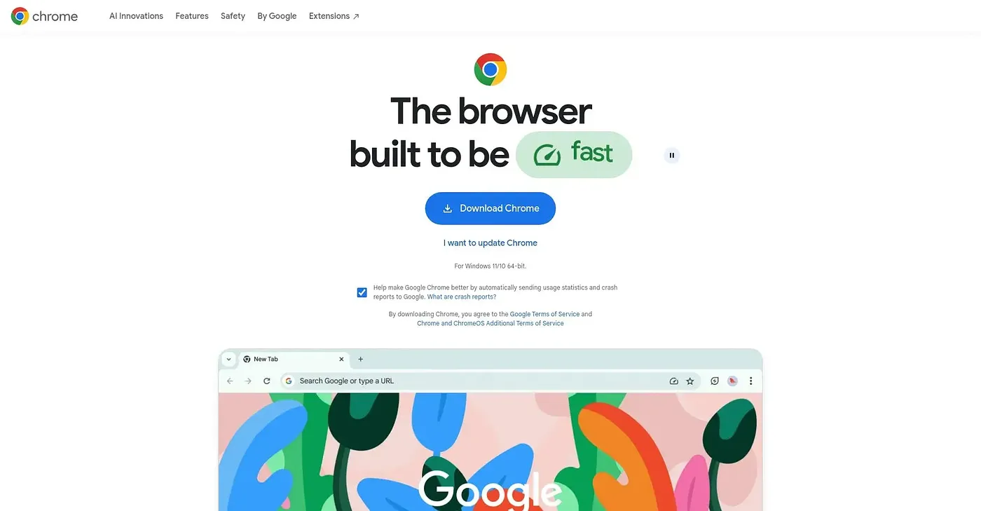 Screenshot of Chrome