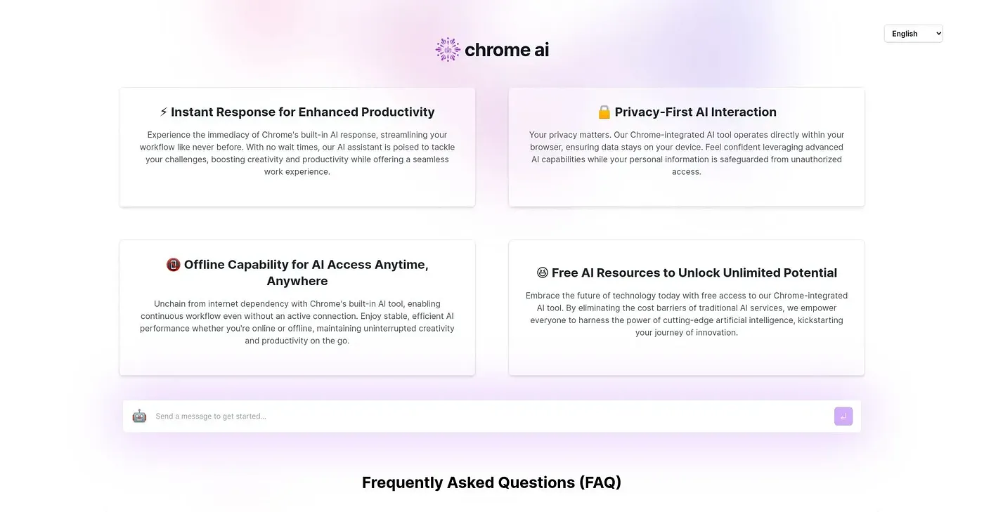 Screenshot of Chrome Built-in AI