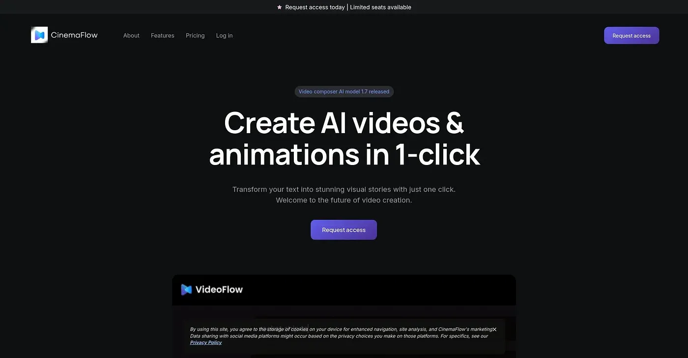 Screenshot of Cinema Flow AI
