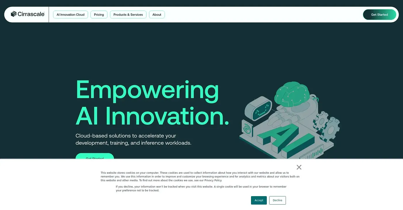 Screenshot of Cirrascale
