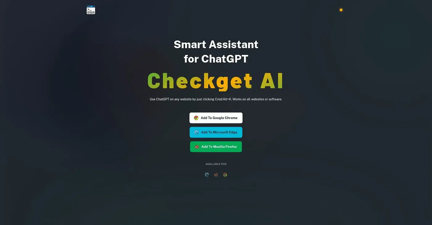 Screenshot of Checkget