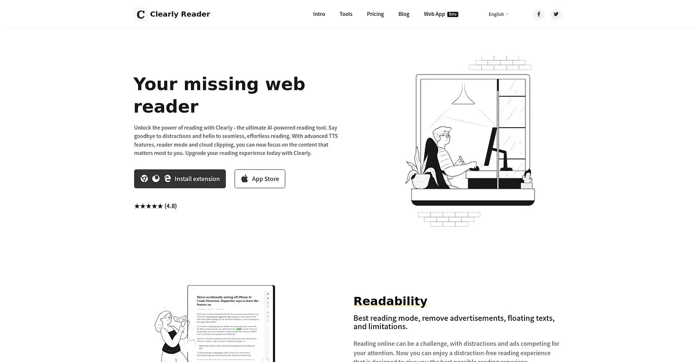 Screenshot of Clearly Reader