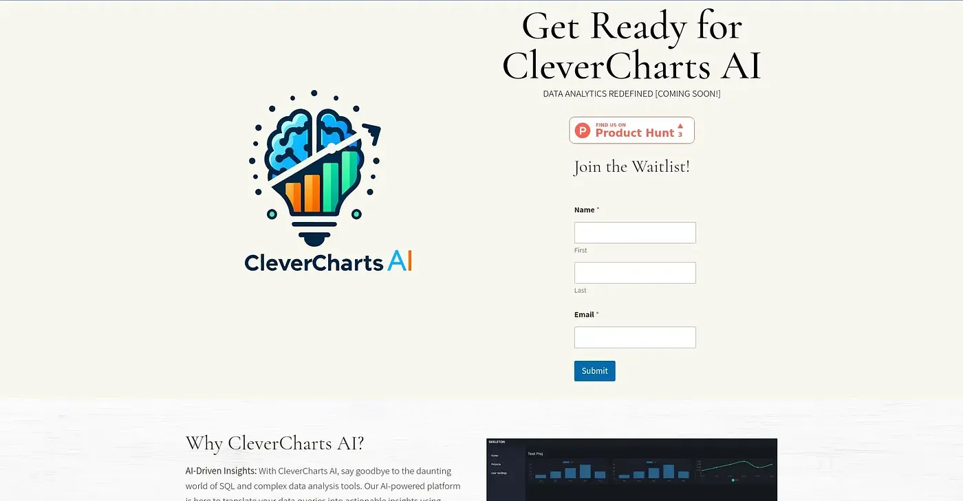 Screenshot of Clever Charts AI