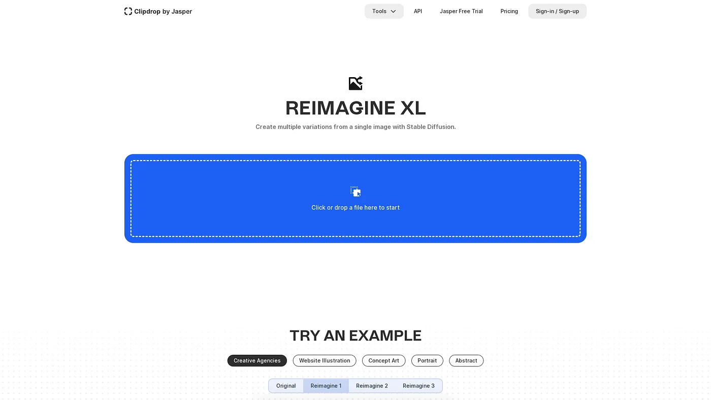 Screenshot of ClipDrop