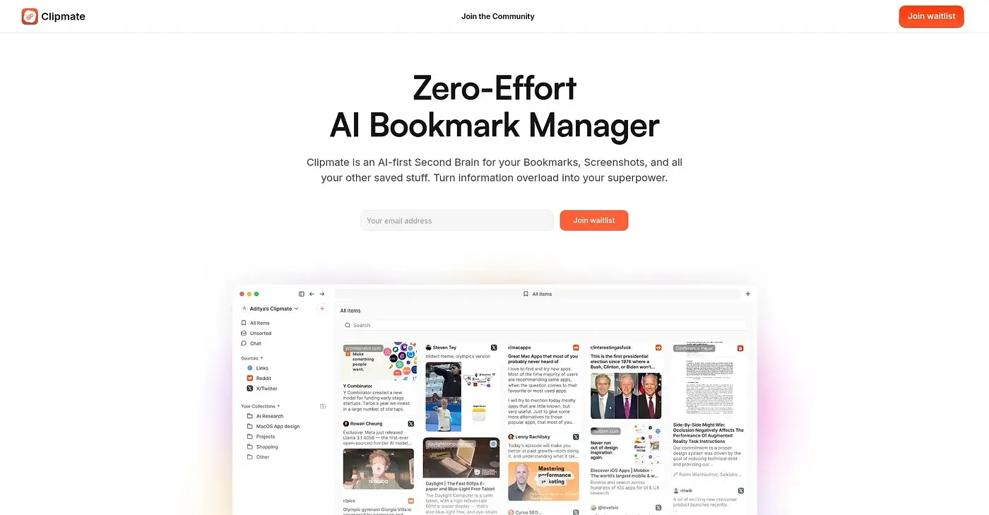 Screenshot of Clipmate AI