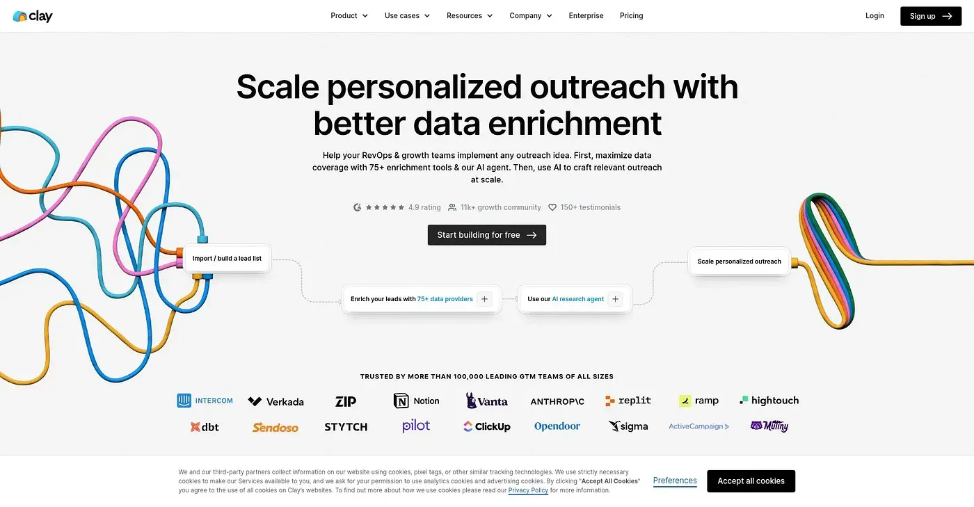 Screenshot of Clay