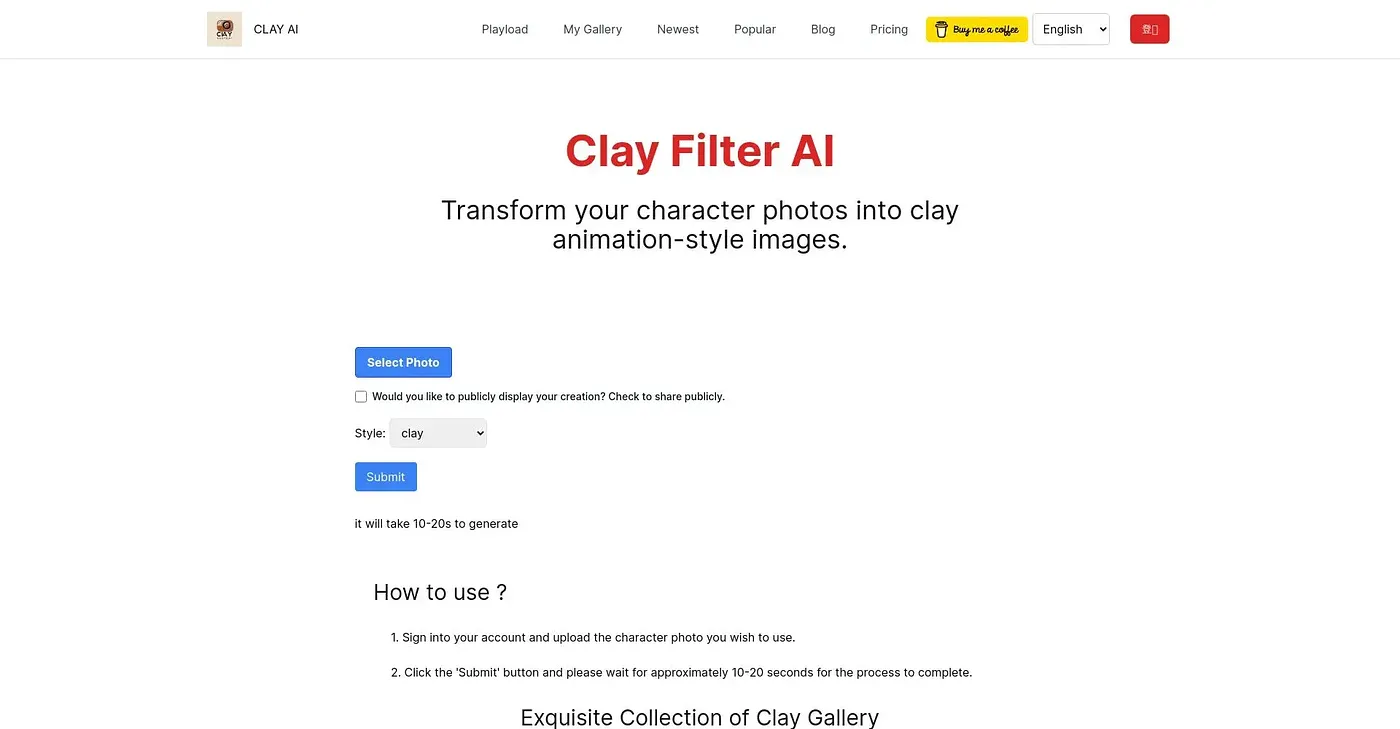 Screenshot of Clay AI