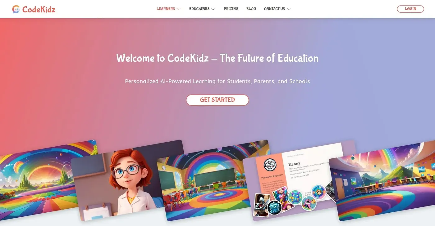 Screenshot of CodeKidz