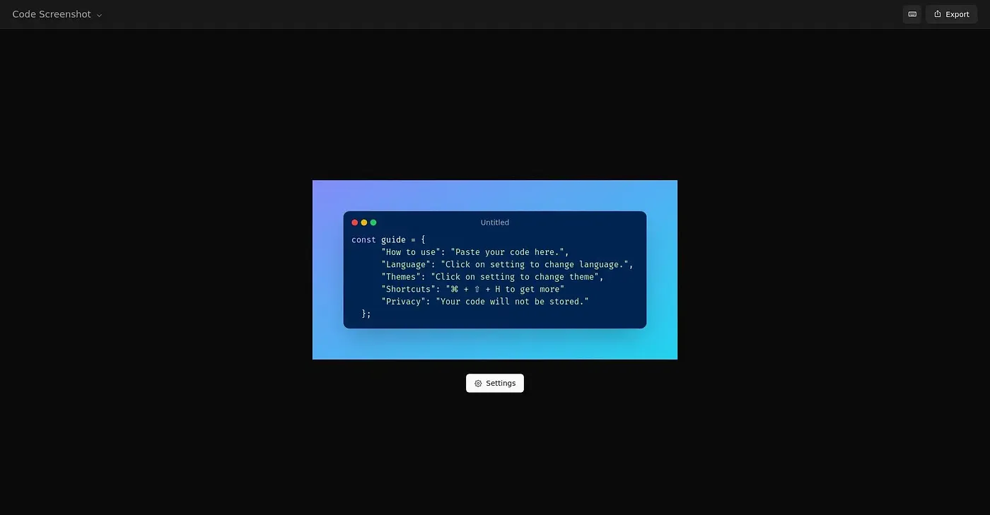 Screenshot of CodeSnap