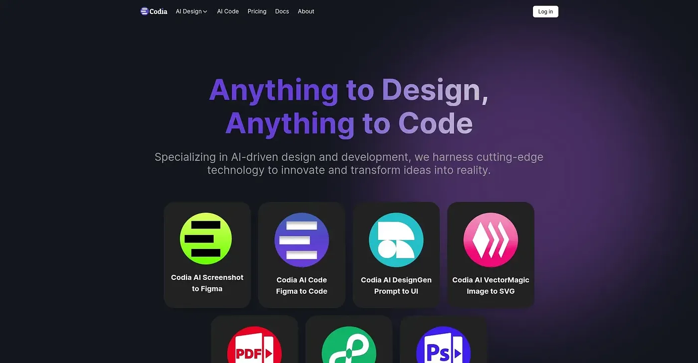 Screenshot of Codia AI