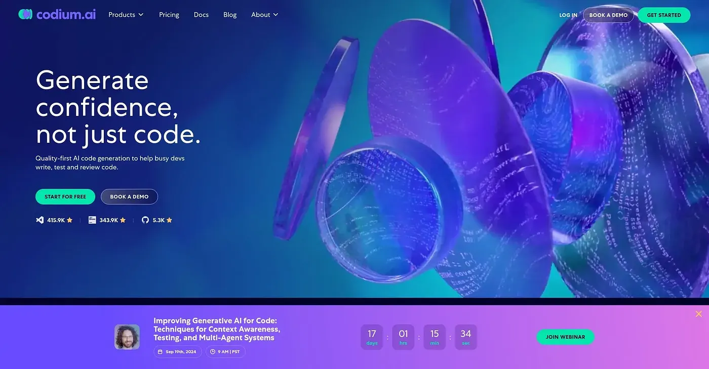 Screenshot of Codium AI