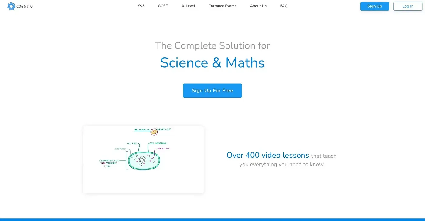 Screenshot of Cognito Edu
