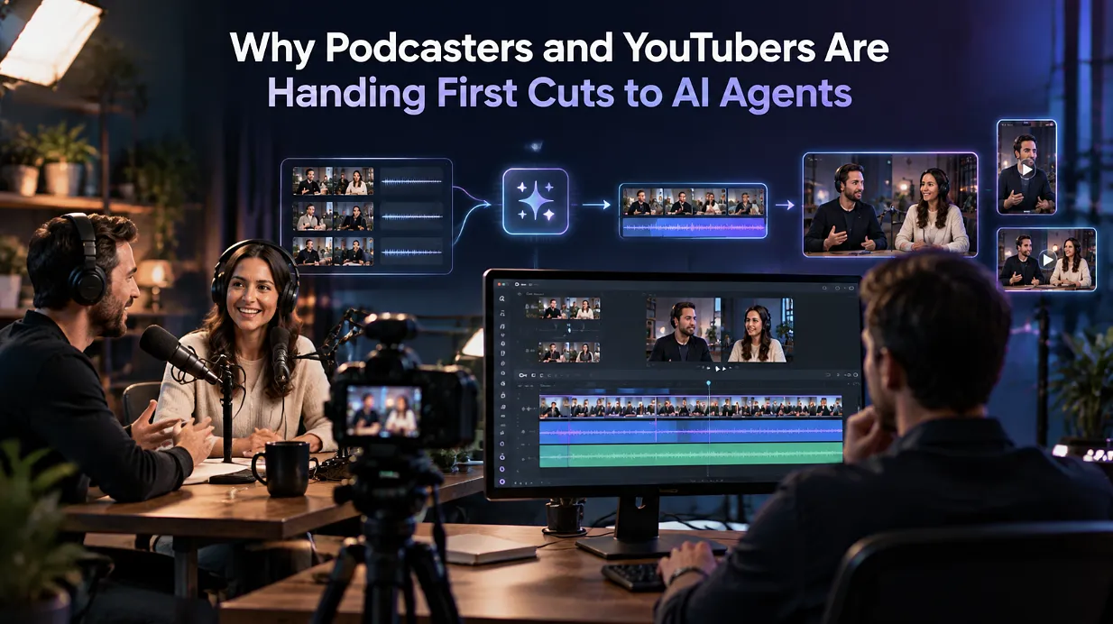 Why Podcasters and YouTubers Are Handing First Cuts to AI Agents