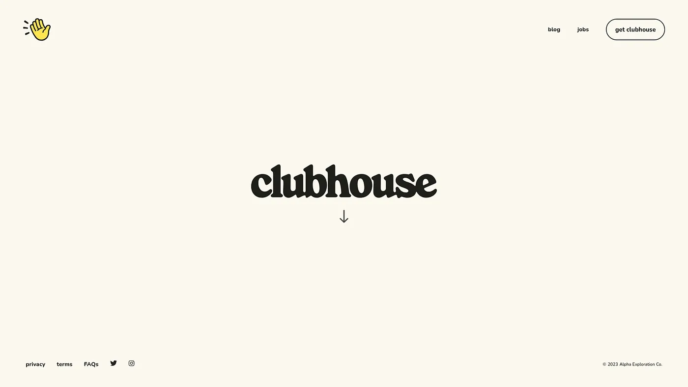 Screenshot of Clubhouse