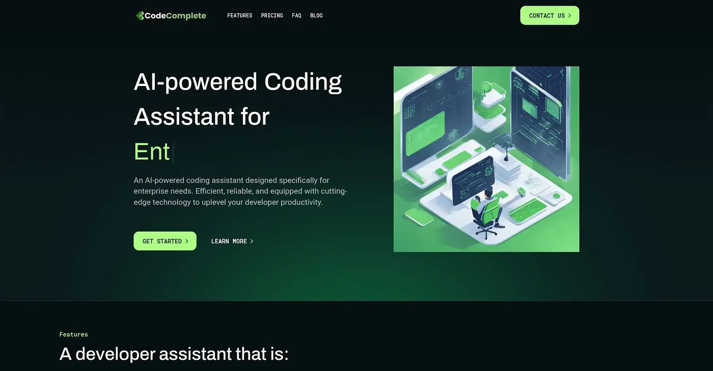 Screenshot of Code Complete AI