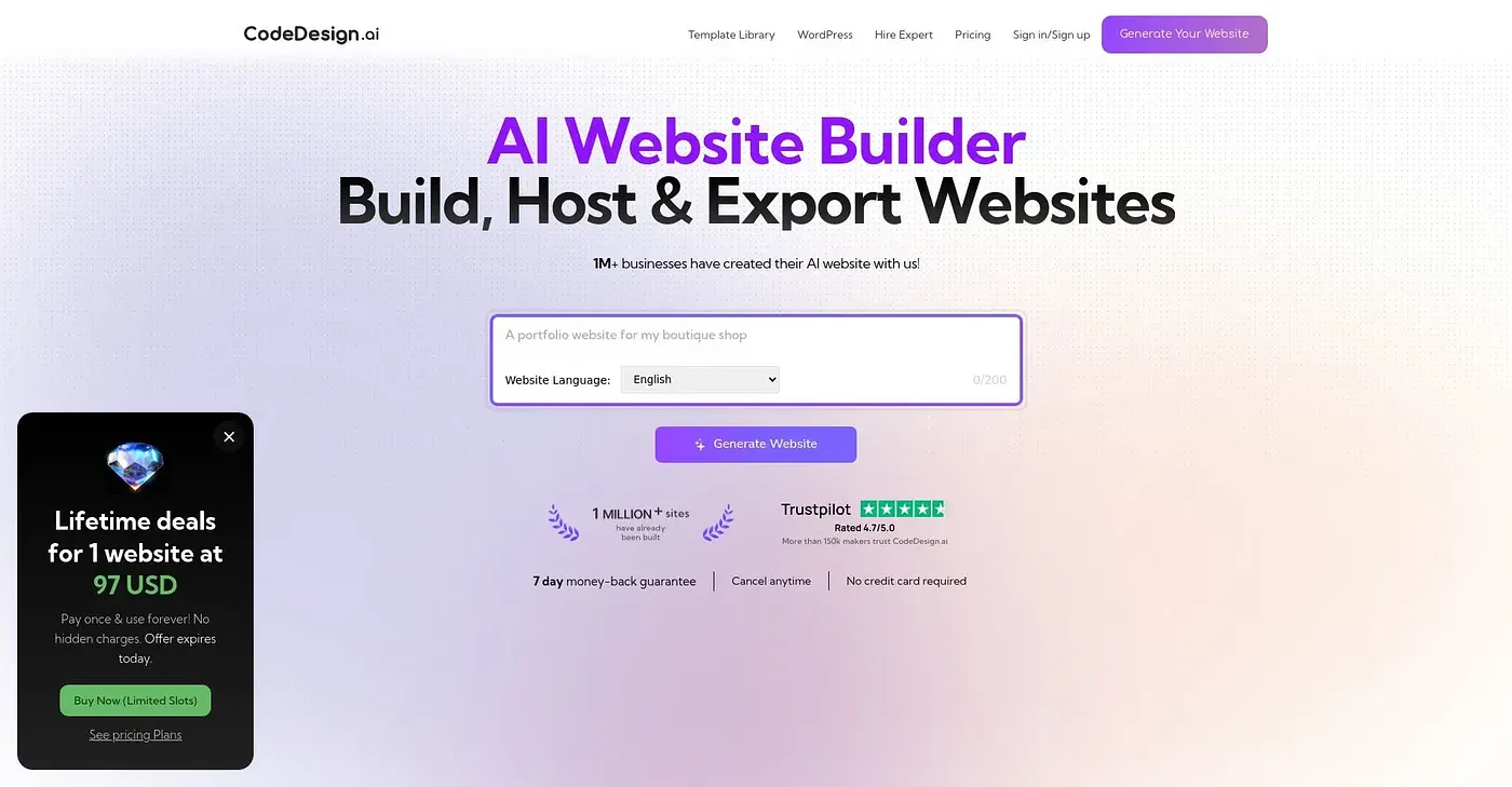 Screenshot of Code Design AI